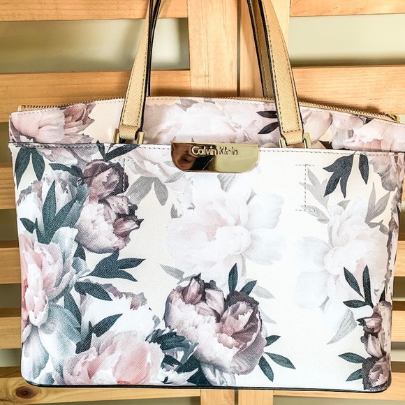 calvin klein floral purse